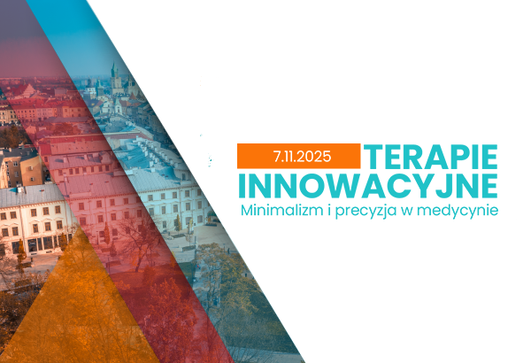 grafika dot. konferencji naukowej pt. „Terapie innowacyjne – minimalizm i precyzja w medycynie”