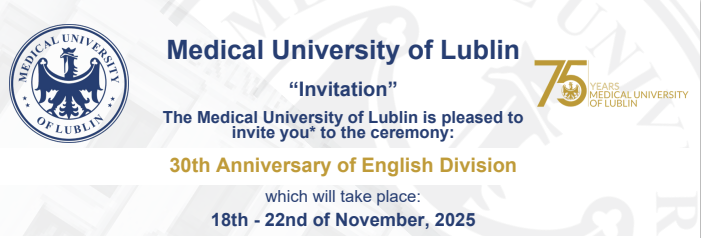 plakat zapraszający  do udziału w Jubileuszu English Division!