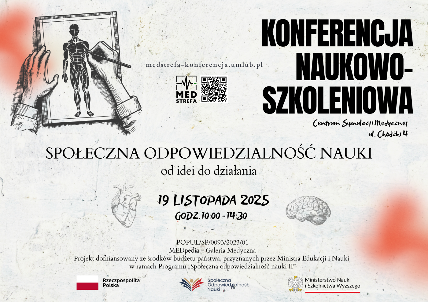 grafika zapraszająca na konferencję „Społeczna odpowiedzialność nauki – od idei do działania”