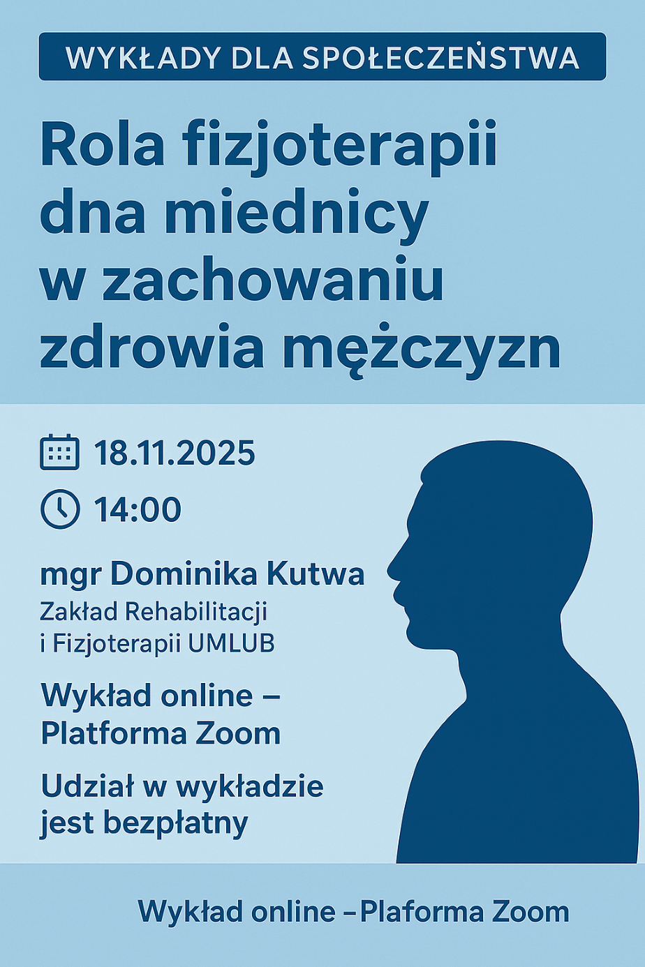 Plakat informacyjny wydarzenia Wykłady dla społeczeństwa