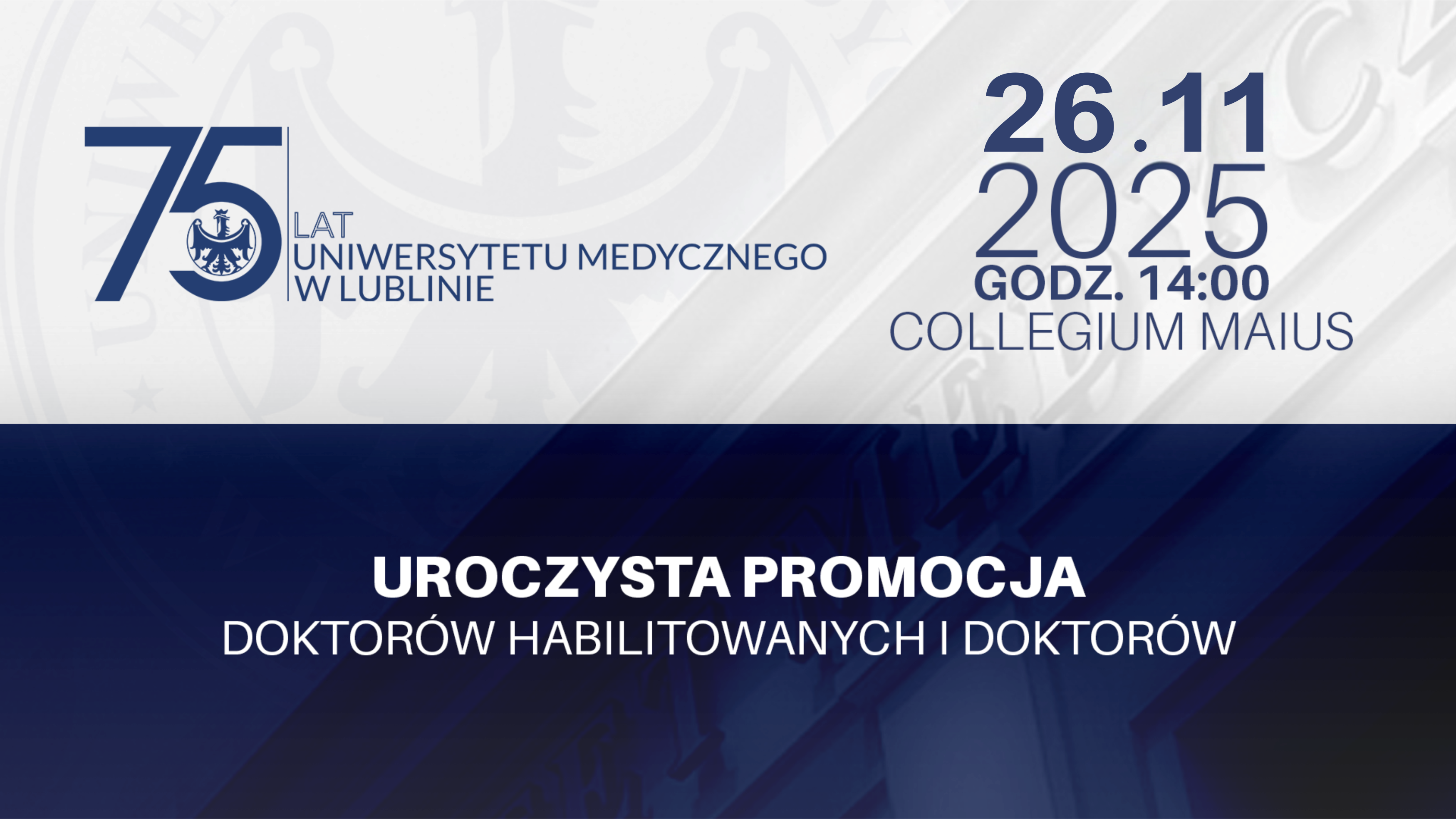 infografika o uroczystej promocji doktorów habilitowanych i doktorów