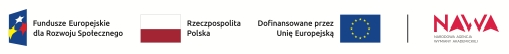 Logotypy projekty: Fundusze Europejskie, RP, Dofinansowane przez UE oraz NAWA