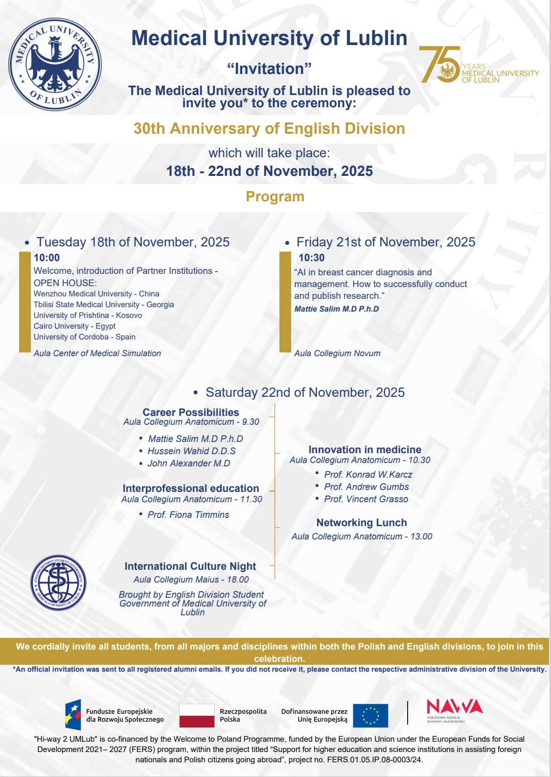 30th anniversary of english division