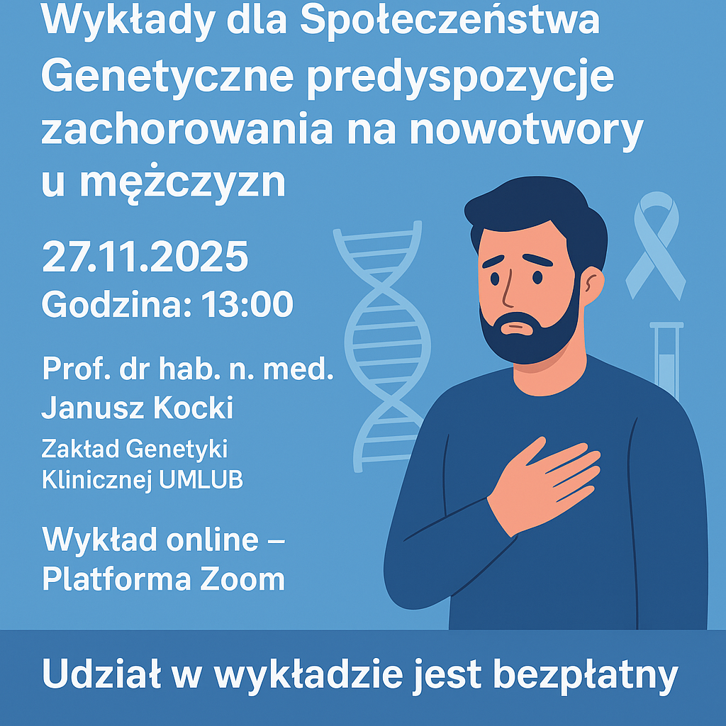 plakat informacyjny o kolejnym wykładzie dla społeczeństwa