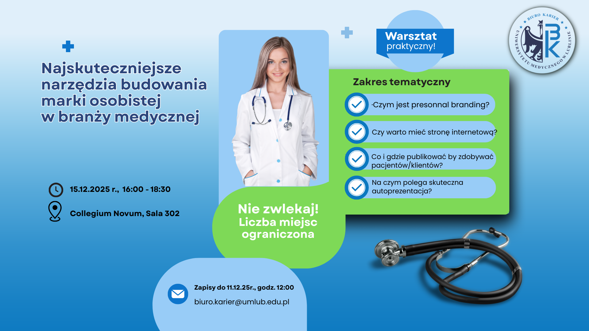 zaproszenie na warsztaty z budowania marki osobistej