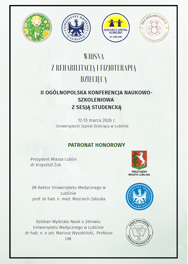 Konferencja Naukowo-Szkoleniowa – Wiosna z Rehabilitacją i Fizjoterapią Dziecięcą