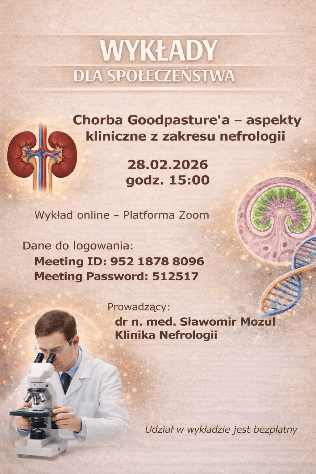 plakat informacyjny wykładu