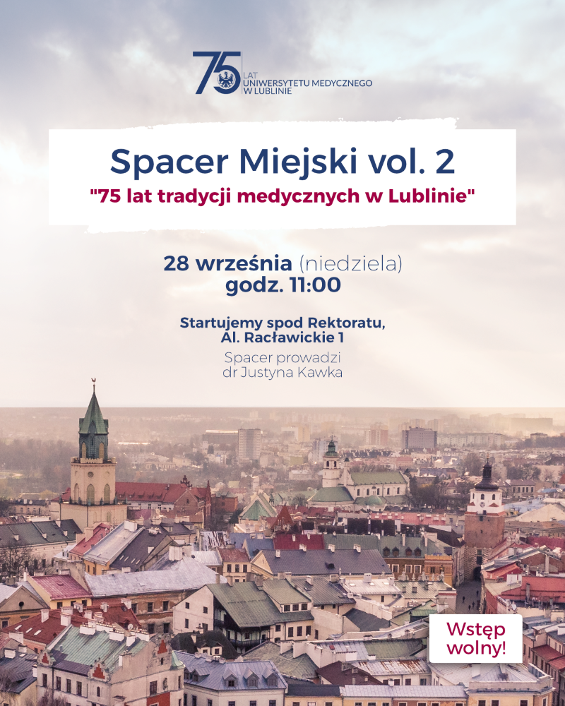 plakat promujący spacer miejski
