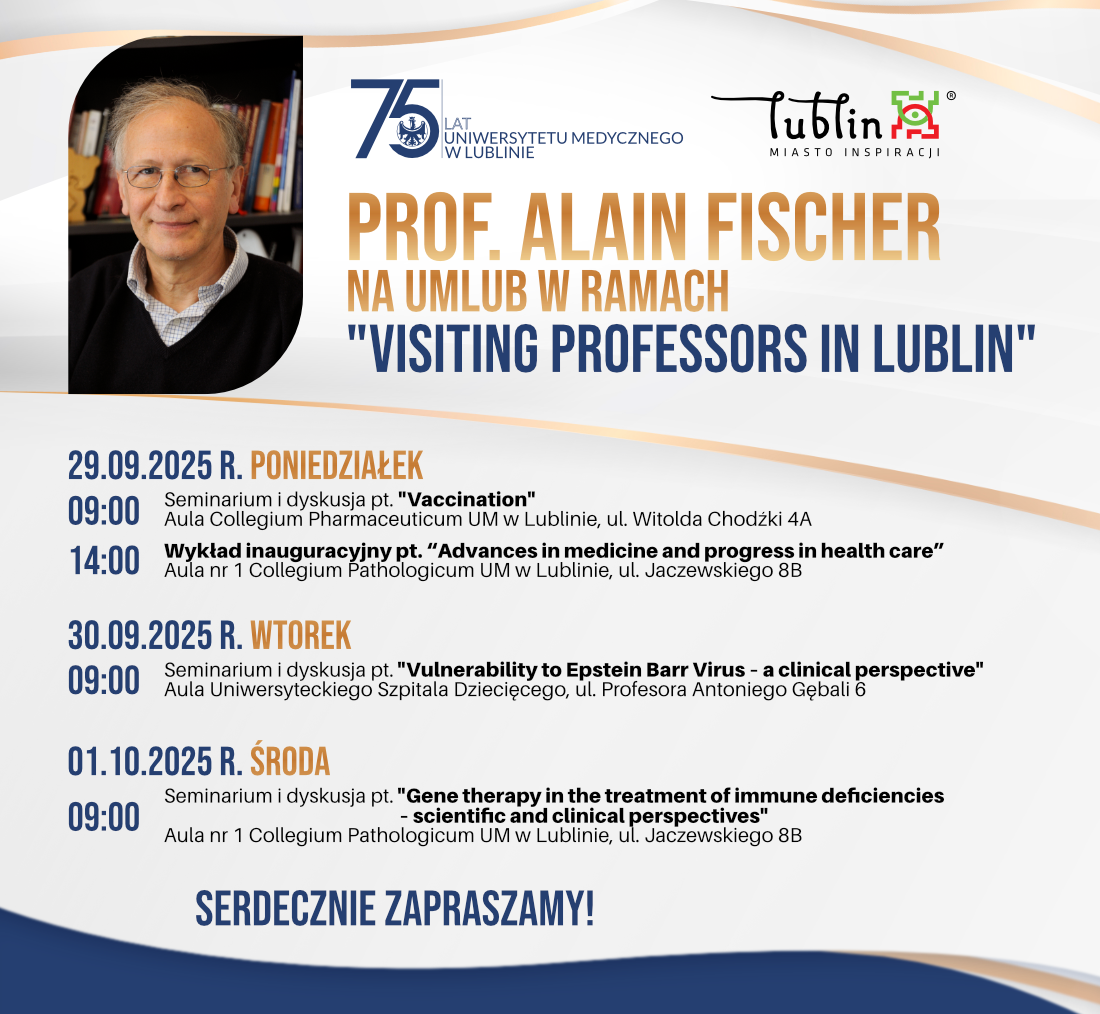 Plakat zapraszający na wykładu z cyklu visiting professors 