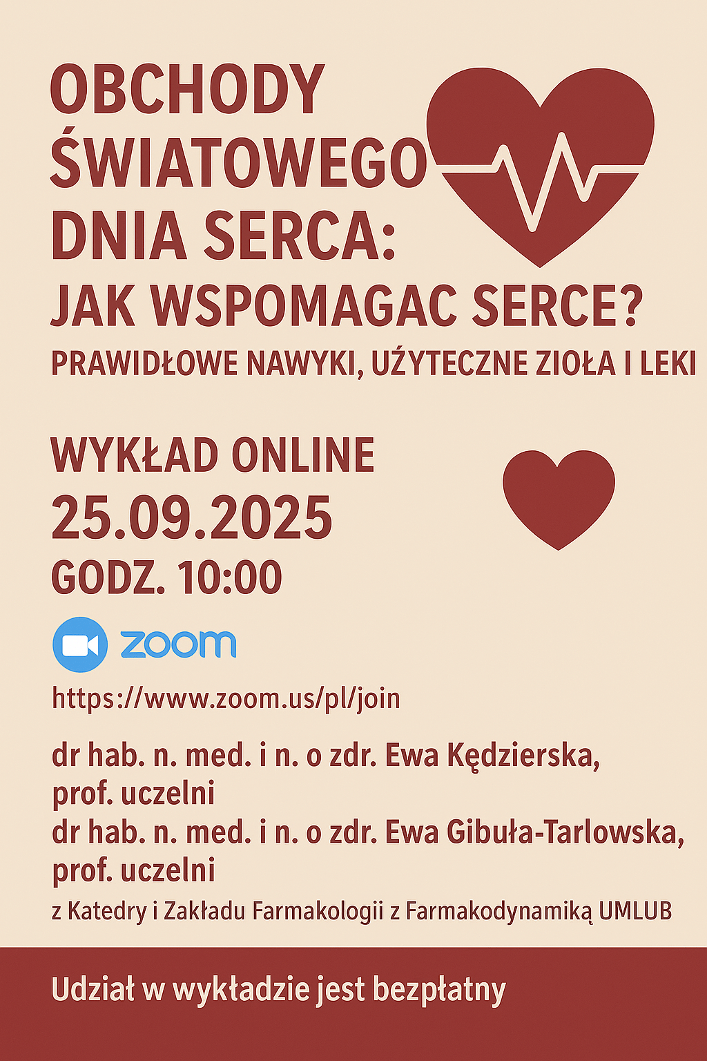 plakat promujący wykład na temat 