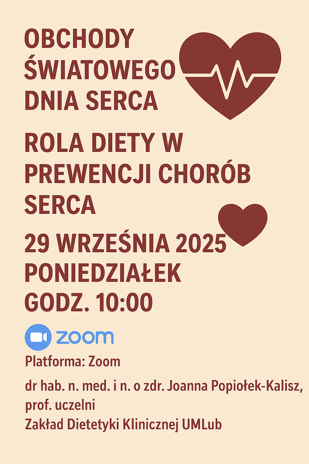 plakat zapraszający na wykład 