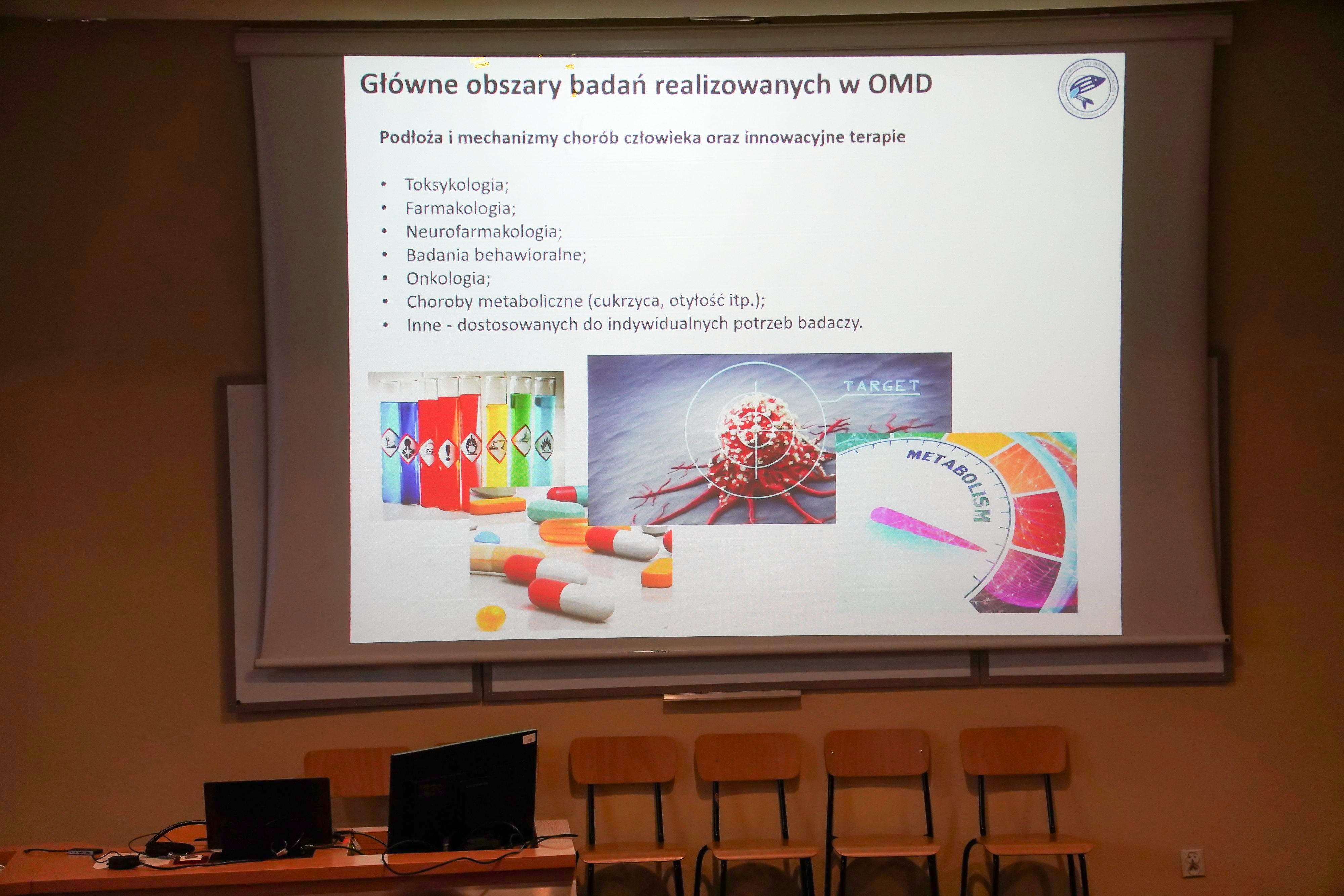 slajd z prezentacji o działaniu Ośrodka