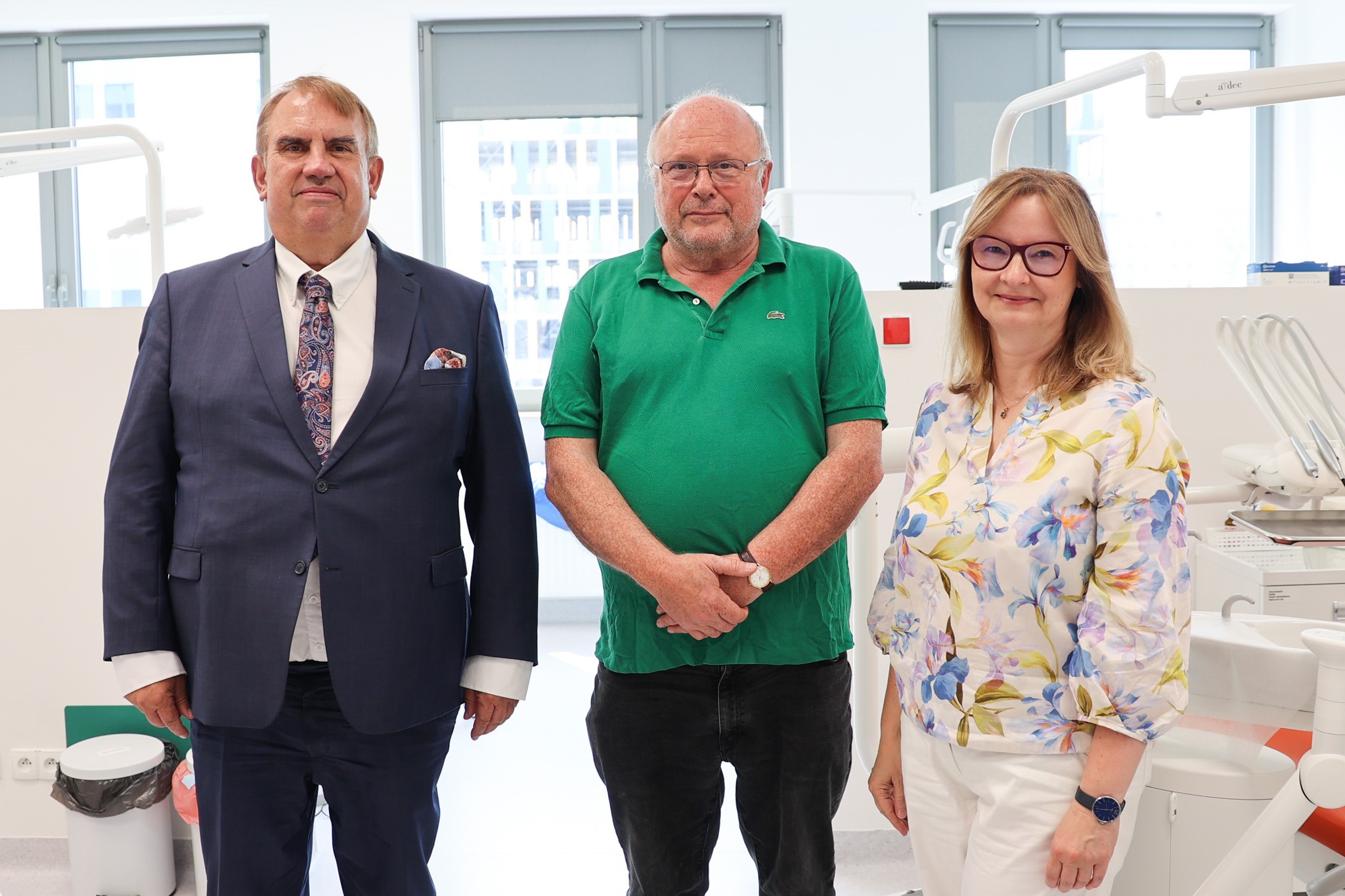 Rektor, Andrzej Szpilman i dziekan prof. Chałas